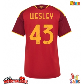 AS Roma Wesley Franca #43 Replica Home Stadium Shirt for Women 2026-27 Short Sleeve